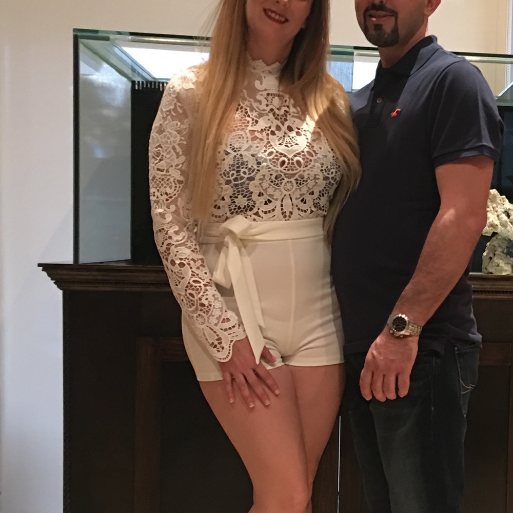 White Romper Medium - image 3